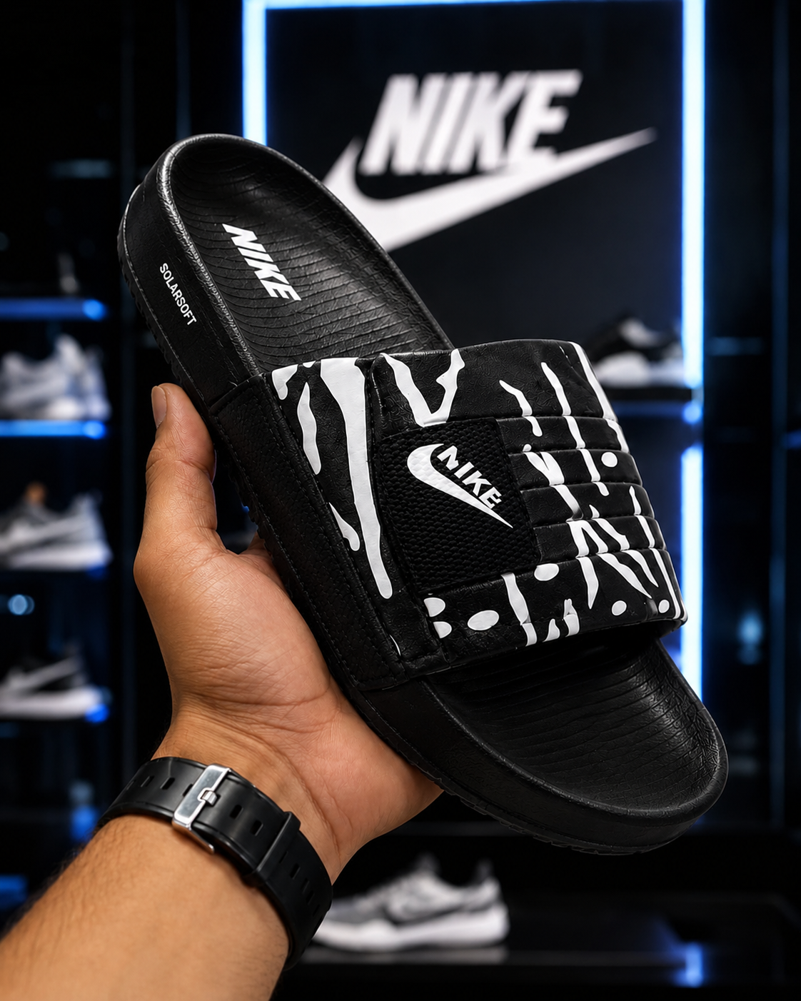 Nike Elite Navy Slides – Premium Men's Comfort Slippers with Soft Cushioned Sole